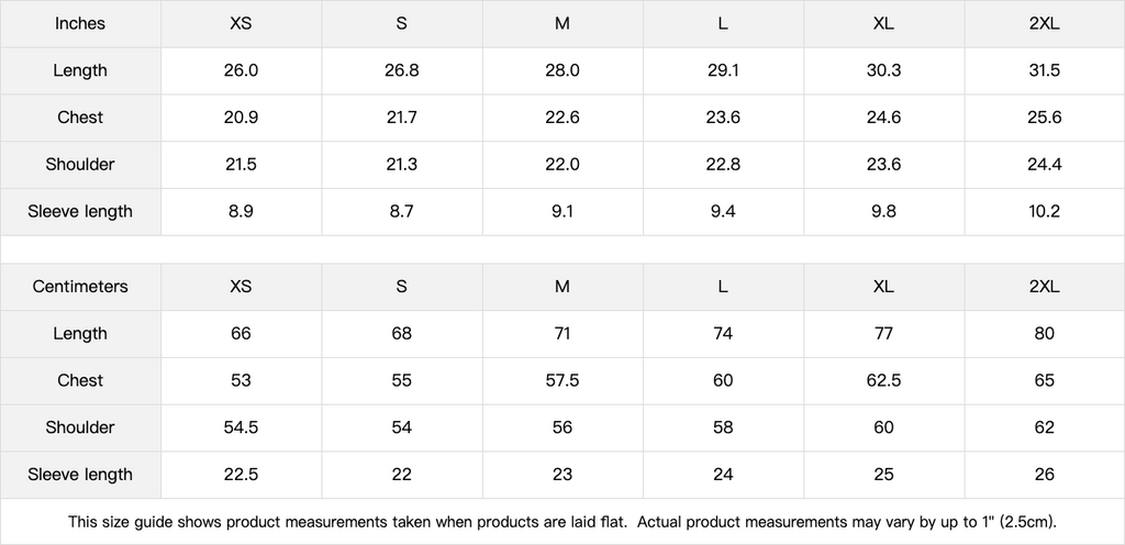 No Audience heavyweight boxy tee size guide