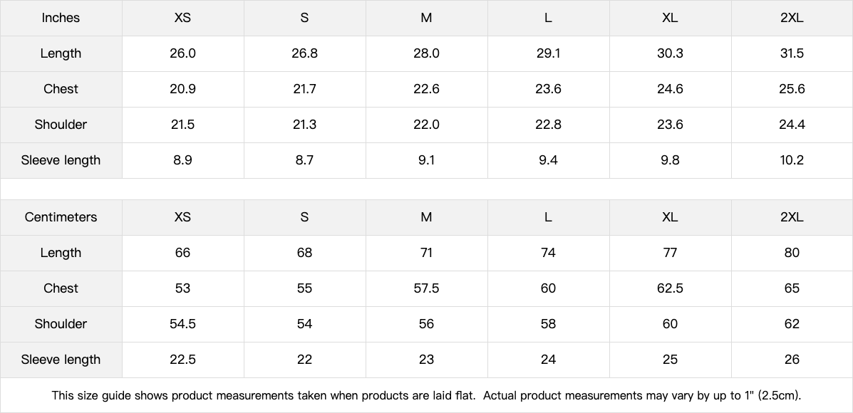 No Audience heavyweight boxy tee size guide
